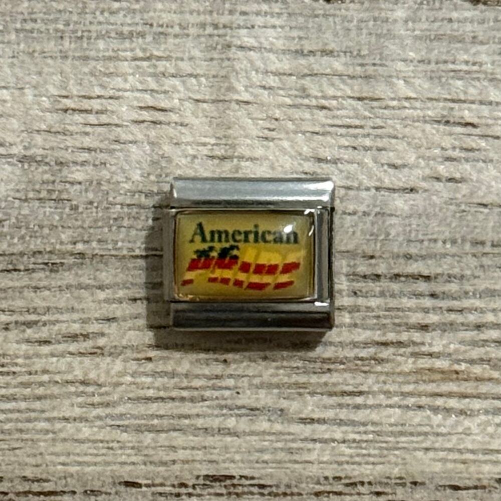 American Pride Italian Charm Bracelet Link